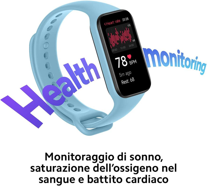 Redmi Smart Band 2, Schermo TFT 1.47", Corpo Ultra-Slim, Monitoraggio Del Sonno, Spo2 E Frequenza Cardiaca, Resistenza All&