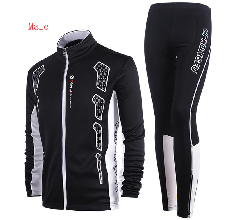 Spring and Autumn Bicycle Jersey Long-Sleeved Suit Men and Women Models Mountain Bike Team Version of Clothes Autumn and Winter Coat