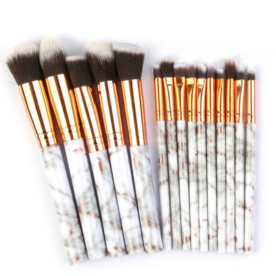 Set of 15 Marbling Makeup Brushes