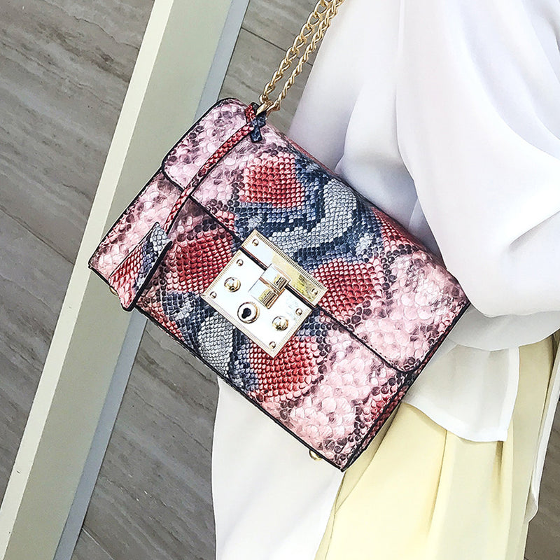 Serpentine Small Square Bag Korean Fashion Chain Bag