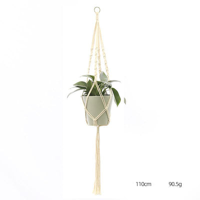 Custom Hand-Knitted Hanging Flowerpot Net Bag