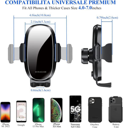 [2023-2A Generazione] Porta Cellulare Auto E Supporto Cellulare Flessibile, per Presa D'Aria Dell'Auto Porta Smartphone Universale Compatibile Con Iphone 13/14 E Samsung Xiaomi