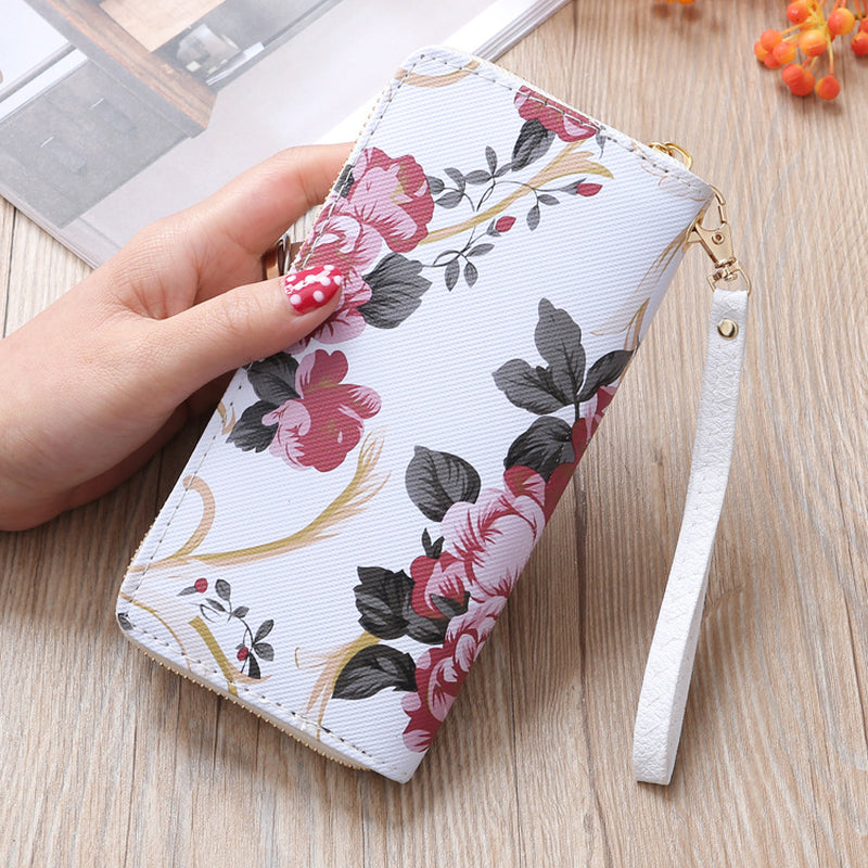 Ladies Printed Long Wallet Clutch