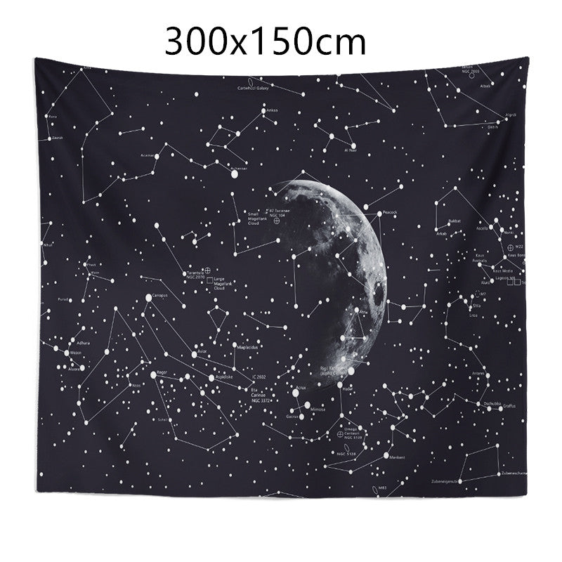 Constellation Tapestry Fantasy Starry Sky Blanket Galaxy Space Pattern Towel Wall Hanging Cloth Bedspread Bedroom Decoration