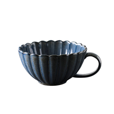 Creative Ceramic Tableware Plate Bowl Bowl Coffee Cup Fambe Glaze Tableware Series of Chrysanthemum