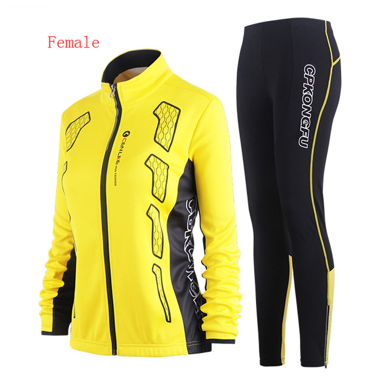 Spring and Autumn Bicycle Jersey Long-Sleeved Suit Men and Women Models Mountain Bike Team Version of Clothes Autumn and Winter Coat