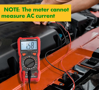 Tester Digitale,  21A Multimetro Digitale Portatile,Tester Elettricista,2000 Conteggi,Trms