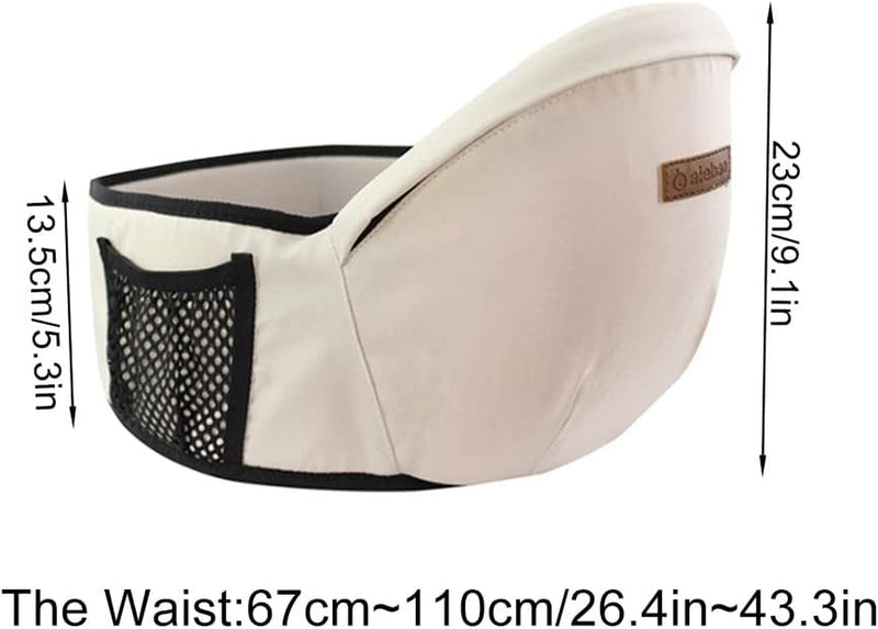 Cintura Porta Bebè, Neonato Marsupio Hipseat, Baby Carrier Ergonomico, Hipseat Marsupio, Ergonomico Neonati Marsupio, per Bambini Di Età Compresa Tra 3 E 36 Mesi (Bianco Sporco)