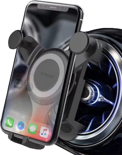 ICALIN Supporto per Telefono Da Auto Rotazione a 360 ° Supporto per Telefono Con Bocchetta Dell'Aria Circolare per Auto Porta Cellulare Da Auto Compatibile Con Iphone, Huawei