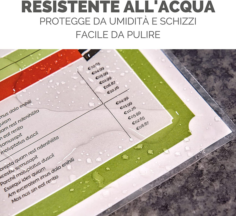 5306114 Pouches per Plastificazione per Documenti, Formato A4, Finitura Lucida, Confezione Da 100 Pezzi, 160 Micron (2 X 80 Micron) Finitura Di Alta Qualità, Ideali per Foto E Avvisi