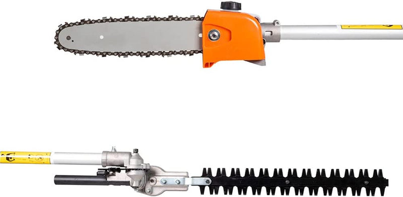 AMC Decespugliatore Multifunzione a Scoppio 4 in 1 Tagliasiepi Troncarami E Motosega Motore 52Cc 2 Tempi Comprende Testina Doppio Filo E Disco Tre Denti Acciaio Adatto per Fai Da Te O Professionisti