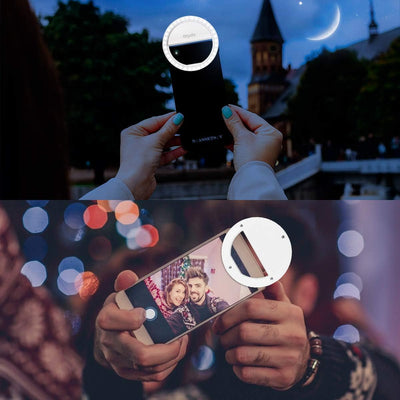 Selfie Ring Light, [Migliorata Versione]  Ricaricabile Luce Dell'Anello Selfie 3 Livelli Di Luminosità 36 LED Con Clip Di Regolazione Su Telefono Cellulare per Youtube,Tiktok, Live Stream,Trucco