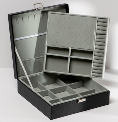 New Double-Layer Pu Leather Watch Jewelry Box