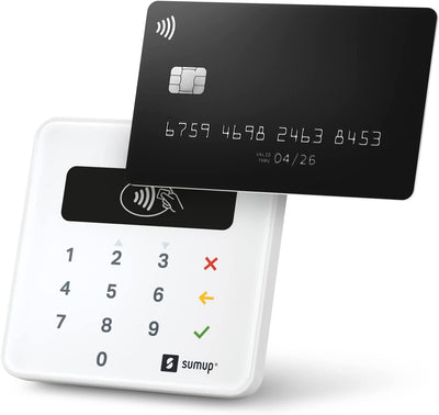 Lettore Di Carte  Air per Pagamenti Con Carta Di Debito, Credito, Apple Pay, Google Pay. Dispositivo Portatile Contactless - Avvicina Soltanto La Carta, Il Telefono O in Modalità Chip & Pin