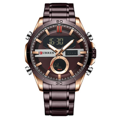 Men'S Multifunctional Electronic Waterproof round Watch