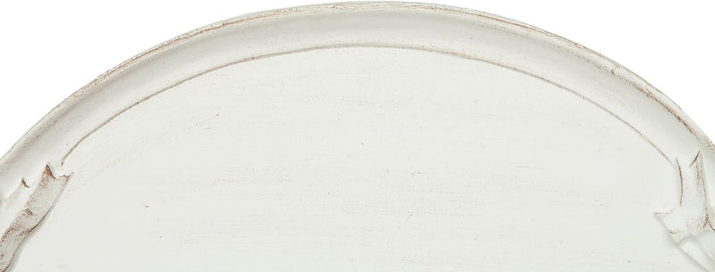 Vassoio Rettangolare in Legno Finitura Bianco Anticato L40Xpr30Xh5 Cm Made in Italy