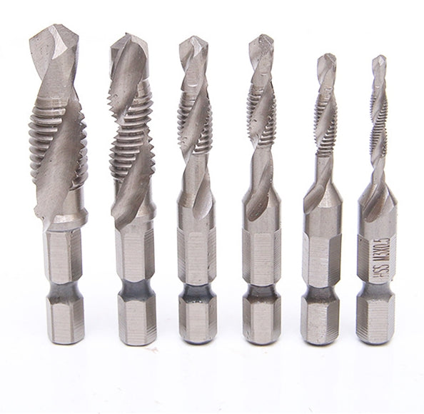 Tap set for titanium screw machine