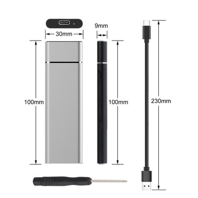 M.2 NGFF to USB3.1 SSD Solid Aluminum Alloy Mobile Hard Disk Enclosure