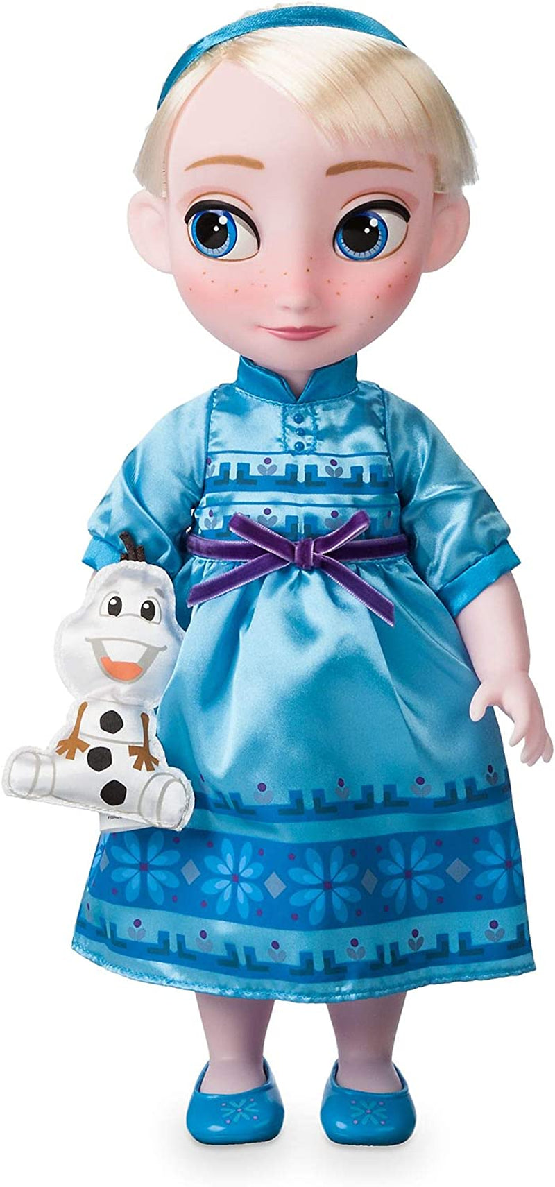 Bambola Di Elsa Della Collezione Animator Store, Frozen, 39 Cm/15, Con Capelli Realistici Applicati, Outfit, Scarpe E Peluche Di Olaf Di Raso, Bambola Di Principessa Da Collezione, Età 3+