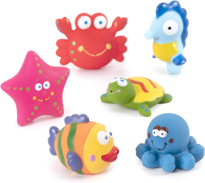 - Giochi Da Bagno per Bambini Giocattoli 6 Pezzi Giocattoli Da Bagno Morbidi Galleggianti per Bambini Con Creature Marine per Bambini Vasca Da Bagno O Piscina