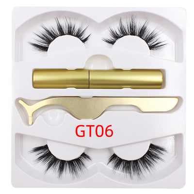 Magnetic Liquid Eyeliner & Magnetic False Eyelashes & Tweezer Set Waterproof Long Lasting Eyeliner False Eyelashes