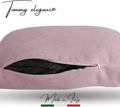 Tommy Elegance - Cuscino Materasso per Cani in Tessuto Realizzato Artigianalmente in Italia. Cuccia Lettino Materassino per Cane Sfoderabile Lavabile.(M: 100 X 60 Cm, ROSA ELEGANCE)