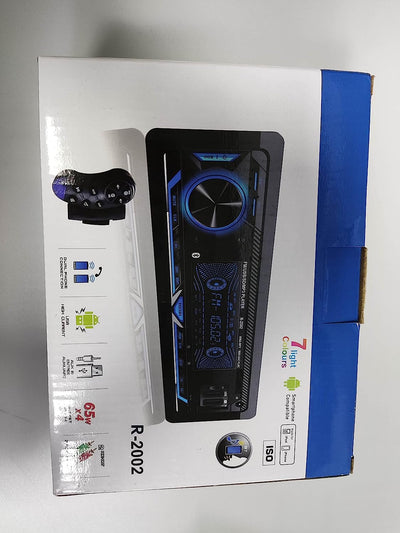 RDS Autoradio Bluetooth Vivavoce,  1 DIN Universale Auto Radio Stereo Con Volante Telecomando, 4 X 65W Autoradio Con Lettore MP3 E Due Porte USB, Supporta FM/AUX/TF/WMA/WAV, 7 Luci Colori