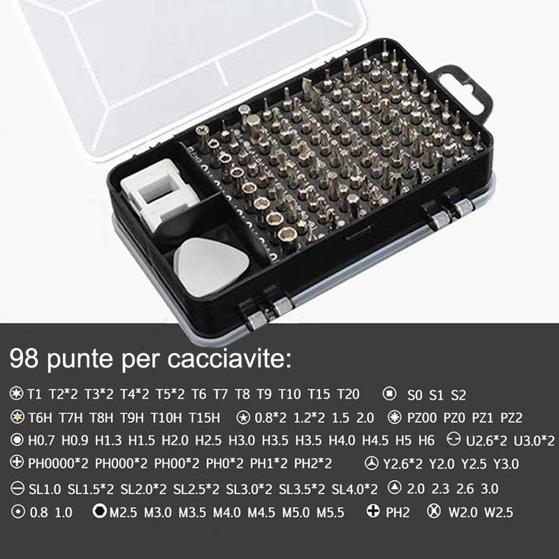 118 in 1 Mini Torx Set Cacciavite Elettricista Professionali Magnetici Stella Giraviti Kit Cacciaviti Precisione per Iphone,Ipad,Smartphone,Orologio,Riparazione Cellulari,Tablet, Laptop,Occhiali