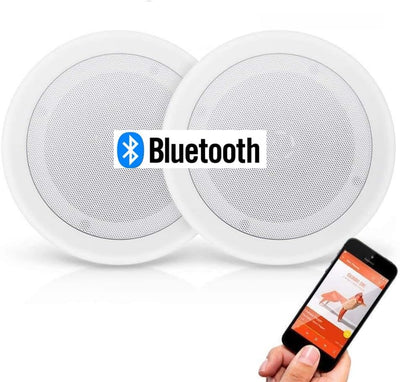 Coppia Casse Altoparlante Audio Bluetooth Da Soffitto Ad Incasso Diffusore Altoparlanti Da Soffitto Cassa Da Bagno per Camera Da Letto Casa Soggiorno Ufficio Casa