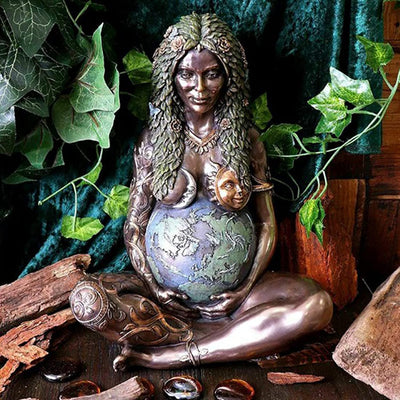 NO Madre Terra Statua,Millennial Gaia Statue,Statua Della Dea Della Terra Madre,Gaia Statua,Statua D'Arte Della Madre Terra,Statua in Resina,Regalo per La Mamma,Home and Garden Decorative Figurine