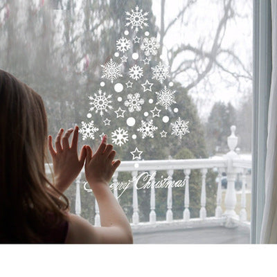 Christmas Snowflake Glass Sticker Can Be Removed