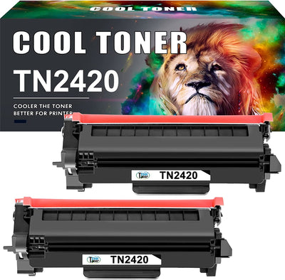 TN2420 Compatibile Cartuccia Di Sostituzione Toner per Brother MFC L2710DW L2710DN MFC-L2710DW MFC-L2710DN MFC-L2750DW HL-L2350DW DCP-L2510D DCP-L2530DW TN 2420 TN-2420 TN2410 Nero 2-Pack