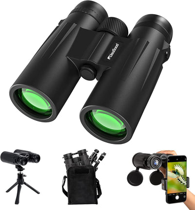 Professional 12 X 50 Binocolo per Adulti- Prismi Bak4 E Lente FMC, Potente Binocolo per Birdwatching, Caccia, Escursionismo Con Adattatore per Treppiede