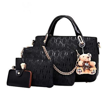 2021 New Korean Fashion Handbags Embossed Four Piece Ladies Bag Shoulder Diagonal Handbag