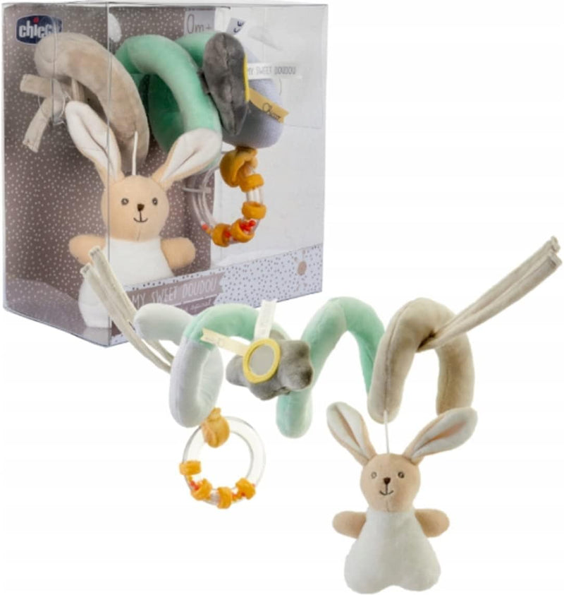 - Gioco Fune Passeggio My Sweet Doudou, in Morbido Tessuto Velour E Tessuti Diversi, Con 3 Attività Di Gioco, Agganciabile Facilmente a Passeggino E Carrozzina, Beige, Età 0 Mesi+