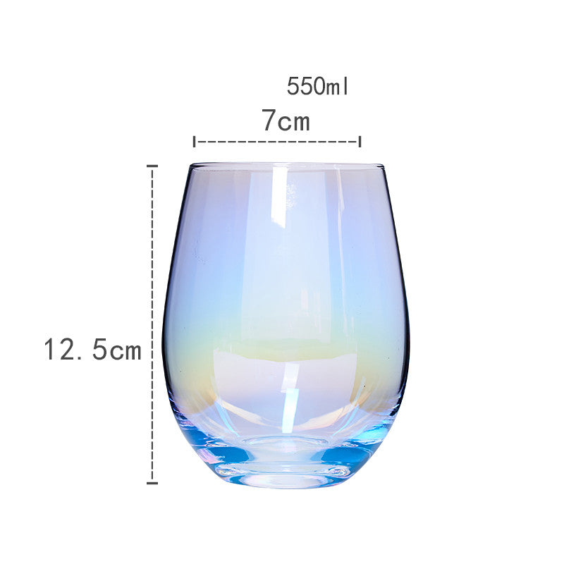 Nordic Colorful Glass Rainbow Glass Family Drinking Water Cup Dazzling Cup