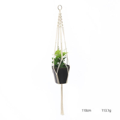 Custom Hand-Knitted Hanging Flowerpot Net Bag