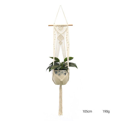 Custom Hand-Knitted Hanging Flowerpot Net Bag