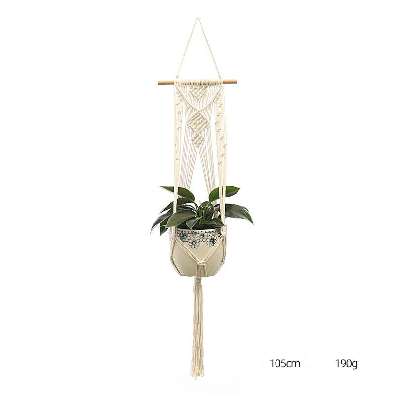 Custom Hand-Knitted Hanging Flowerpot Net Bag