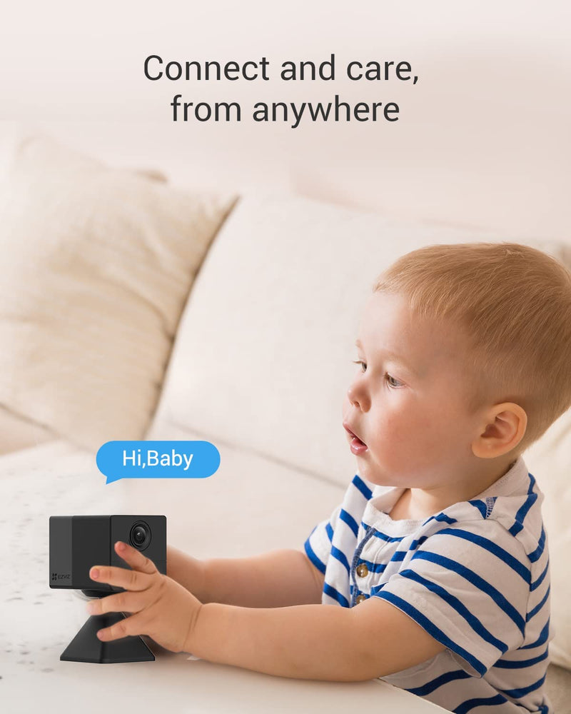 Telecamera Wifi Interno a Batteria, 100% Senza Fili, 50 Giorni Di Durata Della Batteria, FHD 1080P, Visione Notturna, Rilevamento Di Persona, Compatibile Con Alexa, BC2