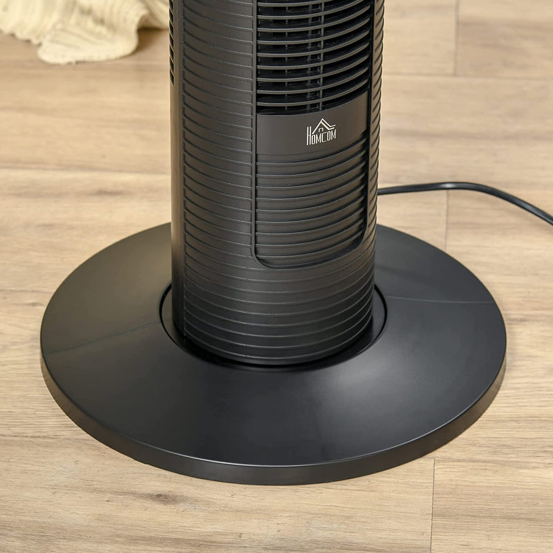 Ventilatore a Torre Con 3 Velocità 4 Modalità, 45W, Timer 12H, Ventilatore a Colonna Con Oscillazione 70°, Pannello LED E Telecomando, Nero