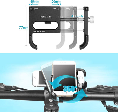 Porta Cellulare Da Bici Supporto Telefono Moto 360°Rotabile Alluminio Universale