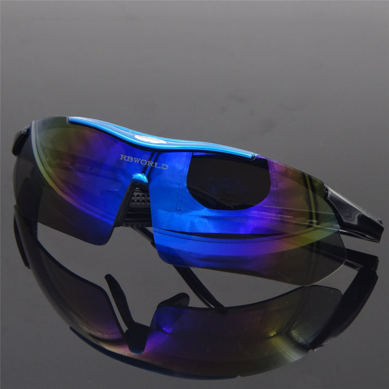 Cycling Glasses 3 Lenses Outdoor Sports Anti-Ultraviolet Bicycle Glasses Anti-Wind and Sand Myopia HD Sunglasses