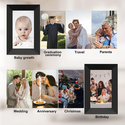 Frame Di Foto Digitale Wi-Fi Da 10,1 Pollici, Touchscreen 1280 X 800 IPS, Cornice Elettronica Con Memoria Da 16 GB, Rotazione Automatica, Montaggio a Parete, Foto E Video Tramite APP Frameo