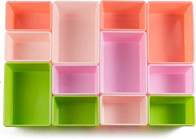 Organizer per Giocattoli per Bambini Con 12 Contenitori in Plastica, Legno Bianco E Contenitori Rosa, 10.9" X 33.6" X 31.1"