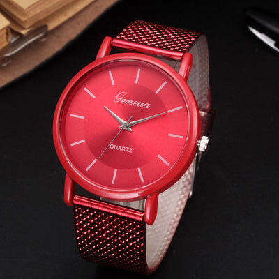 Mesh Belt Quartz Couple Watch