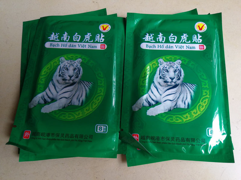 8Pcs White Tiger Balm Chinese Herbs Medical Plasters for Joint Pain Back Neck Curative Plaster Knee Pads for Arthritis G07002