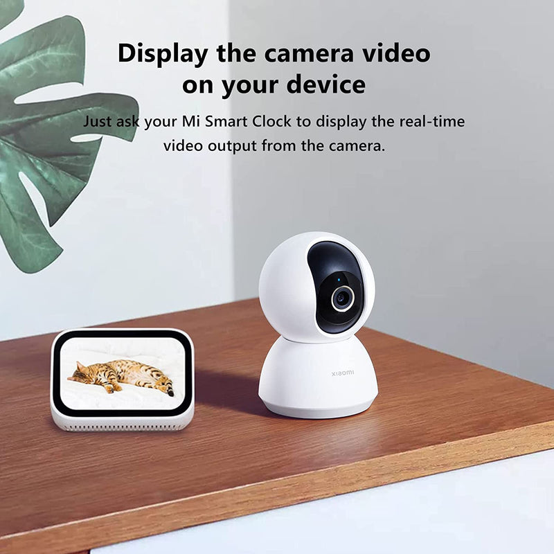 Mi Smart Camera C300 2K, Telecamera Wifi Interno Sorveglianza, Rilevamento Umano Intelligente AI, Risoluzione 2K, Rilevamento Umano Con IA -Lente 6P Apertura F1.4, Bianco
