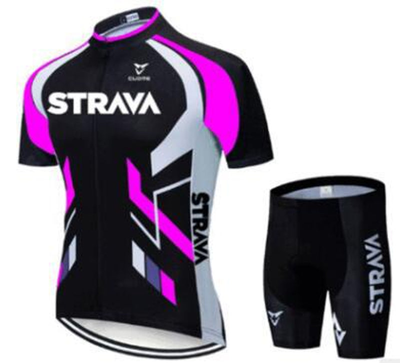 Strava Summer Cycling Wear Short Suit Team Road Mountain Bike Clothing Breathable