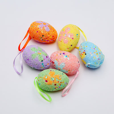 DIY Easter Eggs Puzzle Decoration Painted and Colored Simulation Egg Ornament Pendant